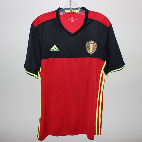 3/$118- mint flawless BELGIUM 2016-17 home football shirt Adidas L soccer jersey - Picture 1 of 9
